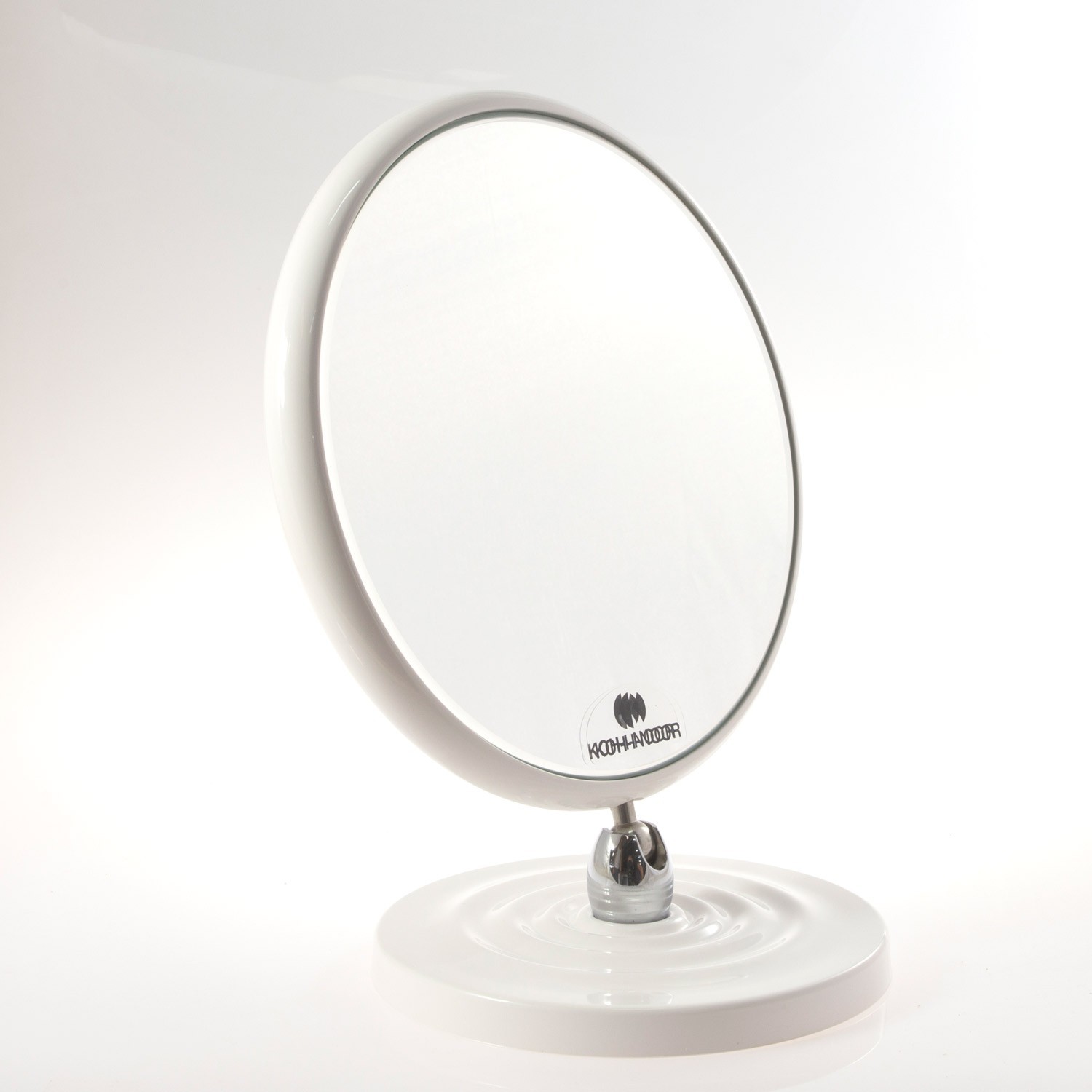 Specchio ingranditore bifacciale da tavolo (Ingrandimento x6) bianco ø18cm.