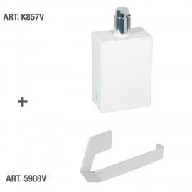 Dispenser Sapone Liquido a Muro 500ML in Plastica Bianco