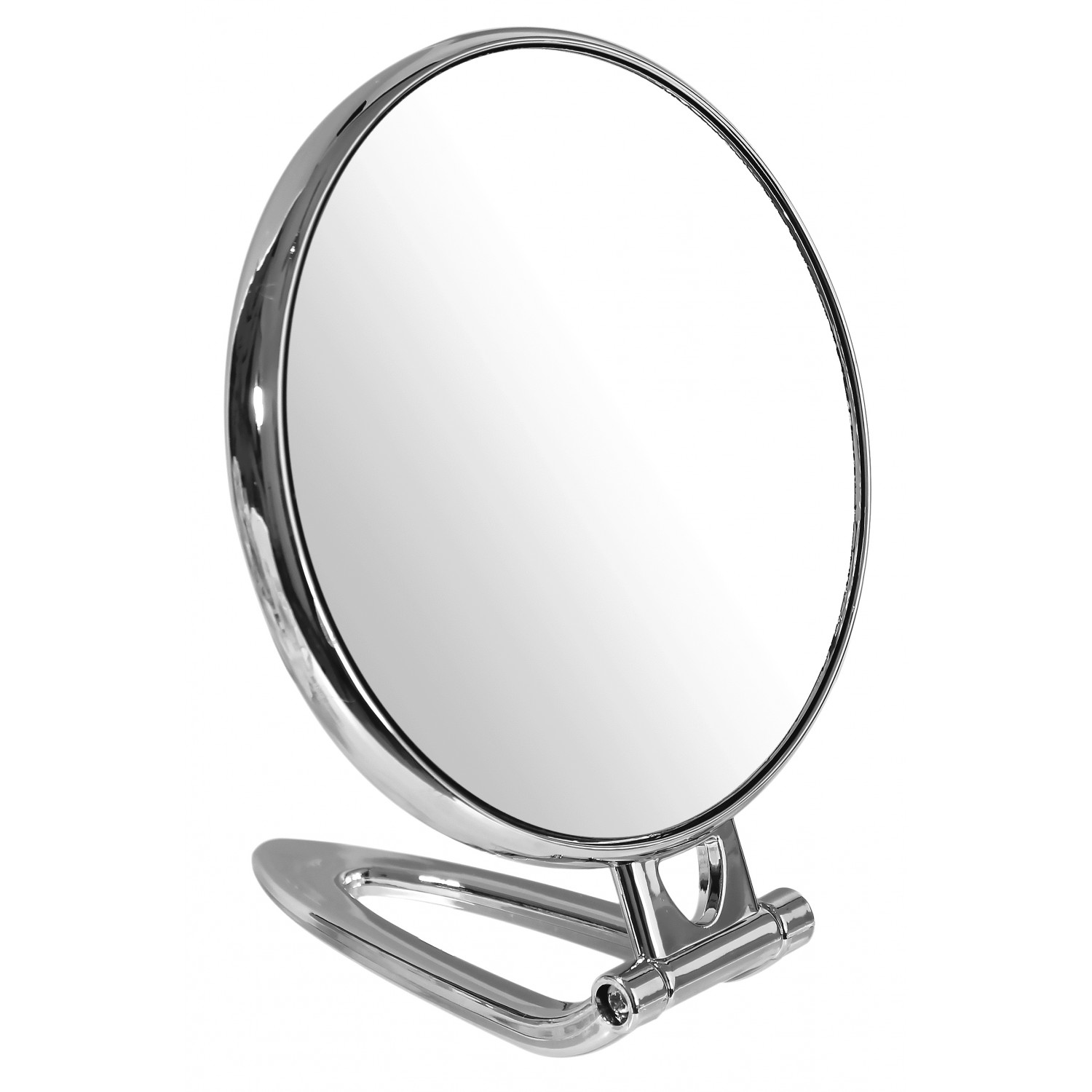 Specchio ingranditore x3 con manico pieghevole serie KIN bifacciale tondo
