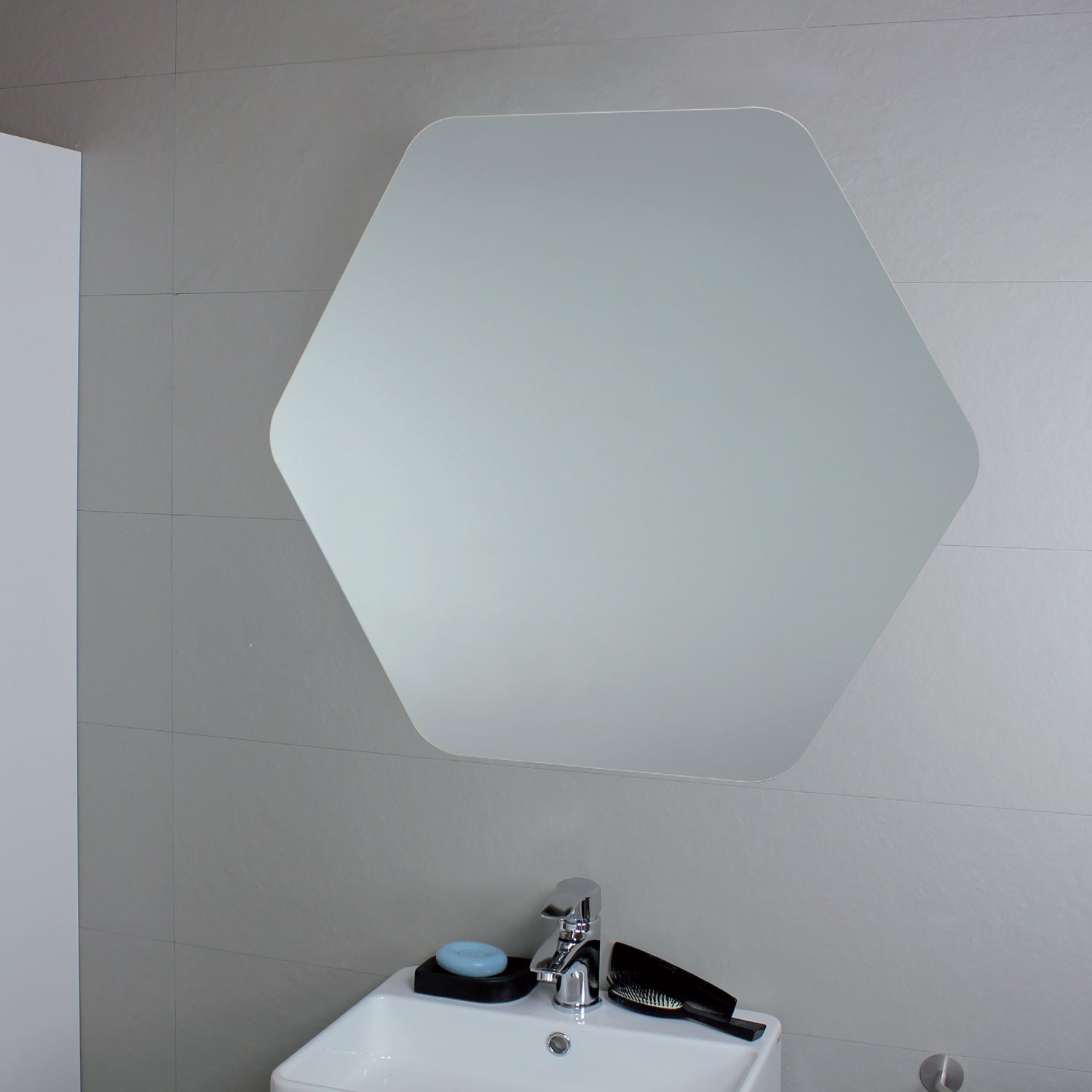 Specchio da bagno 100x80 cm retroilluminato koh-i-noor modello ambiente  Led